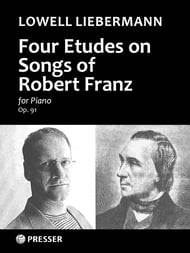 Four Etudes on Songs of Robert Franz, Op. 91 piano sheet music cover Thumbnail